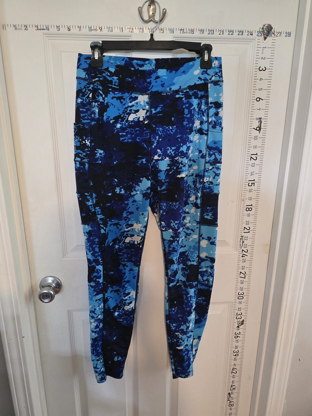 POP Fit Blue Multi Splash Kids Leggings